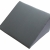 beties Big Comfy Keilkissen Q1 + Bezug ca. 62x49x30 cm reine Jersey Baumwolle entlastet die Bandscheibe beim Sitzen und Liegen Farbe Grau - 1